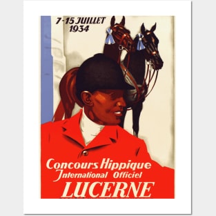 1934 International Horse Show, Lucerne Switzerland - Poster Art Posters and Art